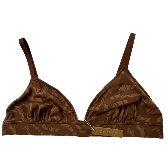 SKIMS Summer Mesh Triangle Bralette Latte Swirl Womens 2X - Picture 1 of 11